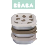 Pojemnik na jedzenie ze stali nierdzewnej z silikonową pokrywką, 250ml, 3 szt. - BigLove / Beaba