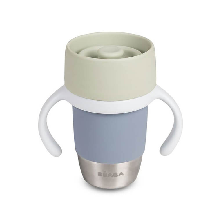 Kubek treningowy ze stali nierdzewnej 360° Pebble / Beaba
