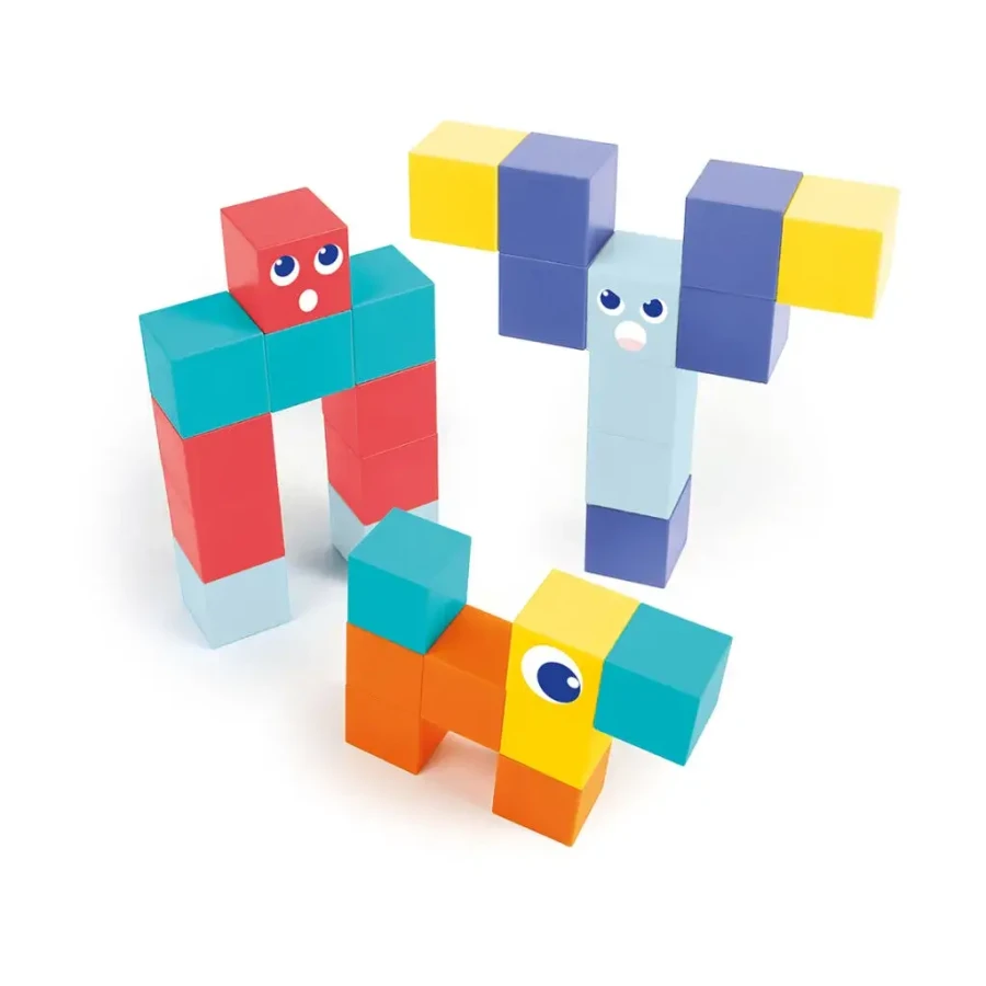 Zestaw klocków magnetycznych Magnetic Cubes - kostki z emocjami  / LUDI