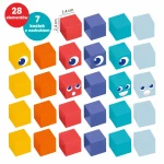 Zestaw klocków magnetycznych Magnetic Cubes - kostki z emocjami  / LUDI