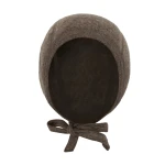 Czapka bonetka 100% wełny merino - Brown Melange / HUTTEliHUT