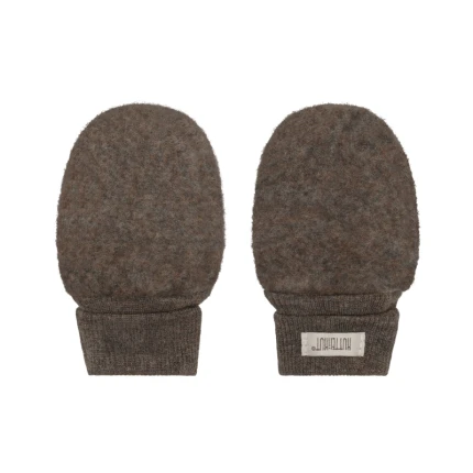 Rękawiczki 100% wełny merino - Brown Melange / HUTTELiHUT