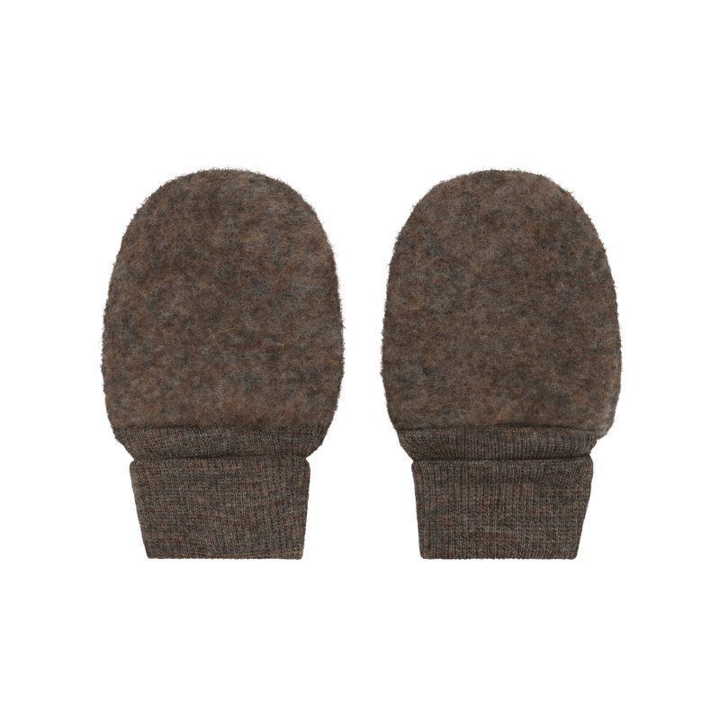 Rękawiczki 100% wełny merino - Brown Melange / HUTTELiHUT