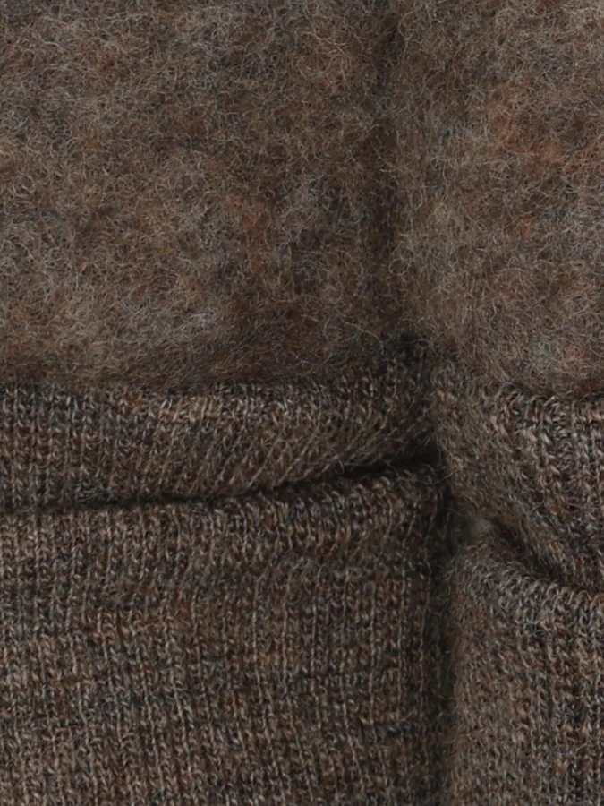 Rękawiczki 100% wełny merino - Brown Melange / HUTTELiHUT