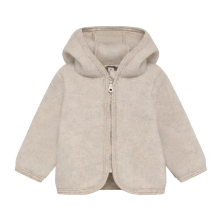Kurtka 100% wełny merino - Camel Melange / HUTTEliHUT