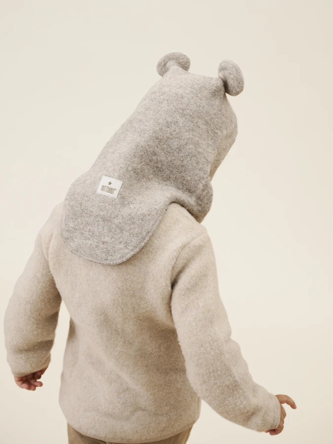 Kurtka 100% wełny merino - Camel Melange / HUTTEliHUT