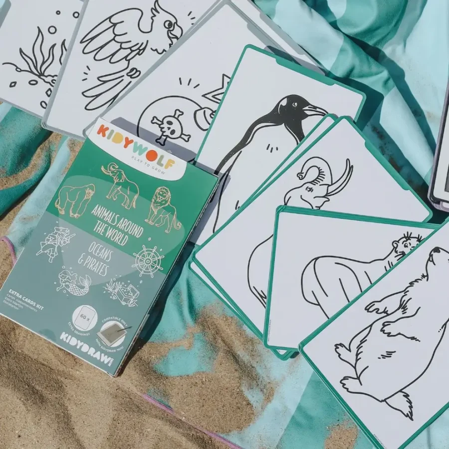 Wkłady uzupełniające REFIL KIDYDRAW-MINI - Animals around the world and Oceans & Pirates / Kidywolf