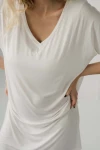 Koszula nocna do karmienia z wbudowanym nieprzemakalnym topem - White / dropless.