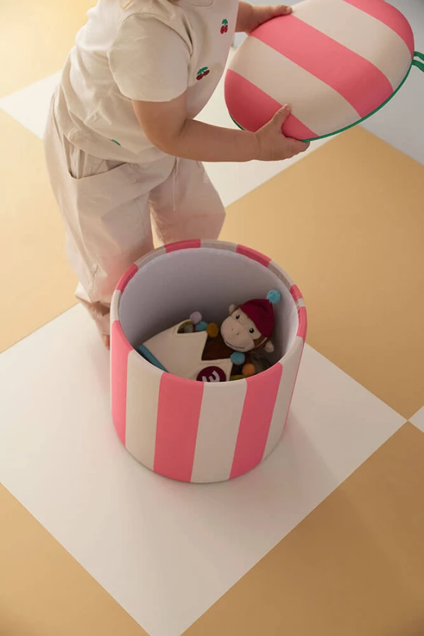 Pufa ze schowkiem CIRCUS - różowa / Kid's Concept
