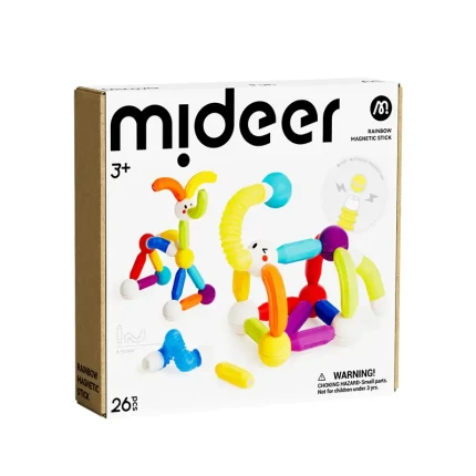 Zestaw magnetycznych pałeczek konstrukcyjnych (26 el.) / Mideer