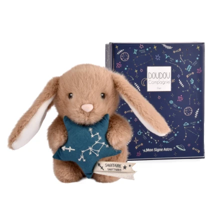 Pluszowy królik ze znakiem zodiaku DOUDOU ASTRO 12cm - Strzelec / Doudou et Compagnie