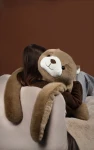 Pluszowy obciążeniowy miś Podcoll Histoire d'Ours - jasny brązowy / Doudou et Compagnie