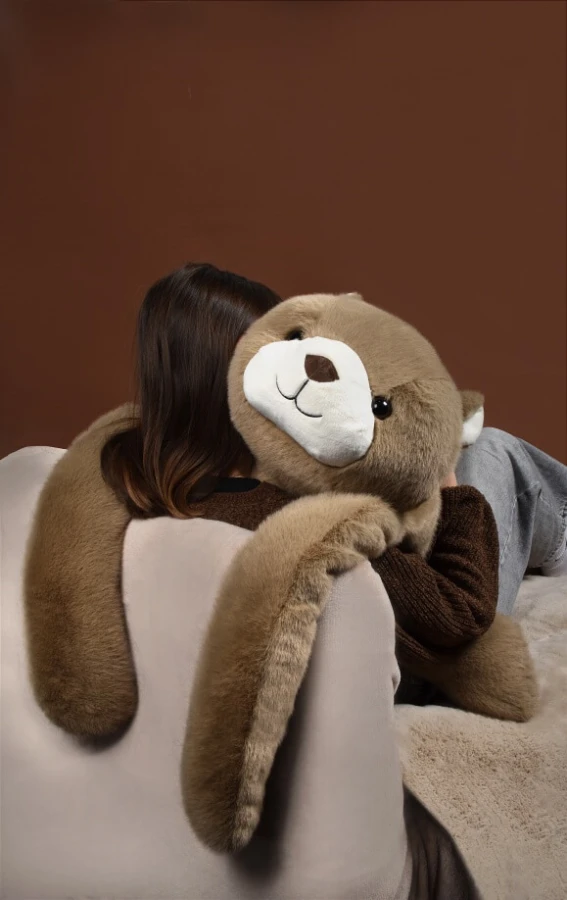 Pluszowy obciążeniowy miś Podcoll Histoire d'Ours - jasny brązowy / Doudou et Compagnie