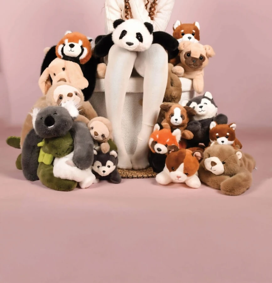 Pluszowy obciążeniowy miś Podcoll Histoire d'Ours - jasny brązowy / Doudou et Compagnie
