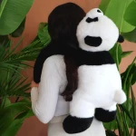 Pluszowa obciążeniowa panda Podcoll Histoire d'Ours - czarno-biały / Histoire d'Ours
