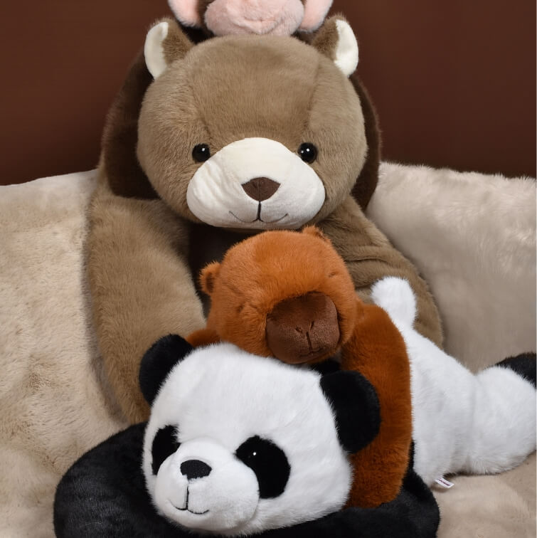 Pluszowa obciążeniowa panda Podcoll Histoire d'Ours - czarno-biały / Histoire d'Ours
