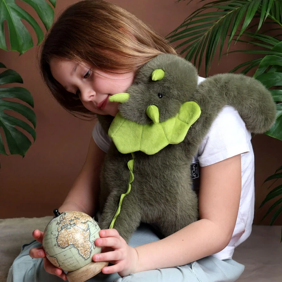 Pluszowy obciążeniowy dinozaur Podcoll Histoire d'Ours - ciemny zielony / Histoire d'Ours