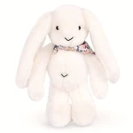 DOUDOU - pluszowy królik Lapin Fleurette, biały / Doudou et Compagnie