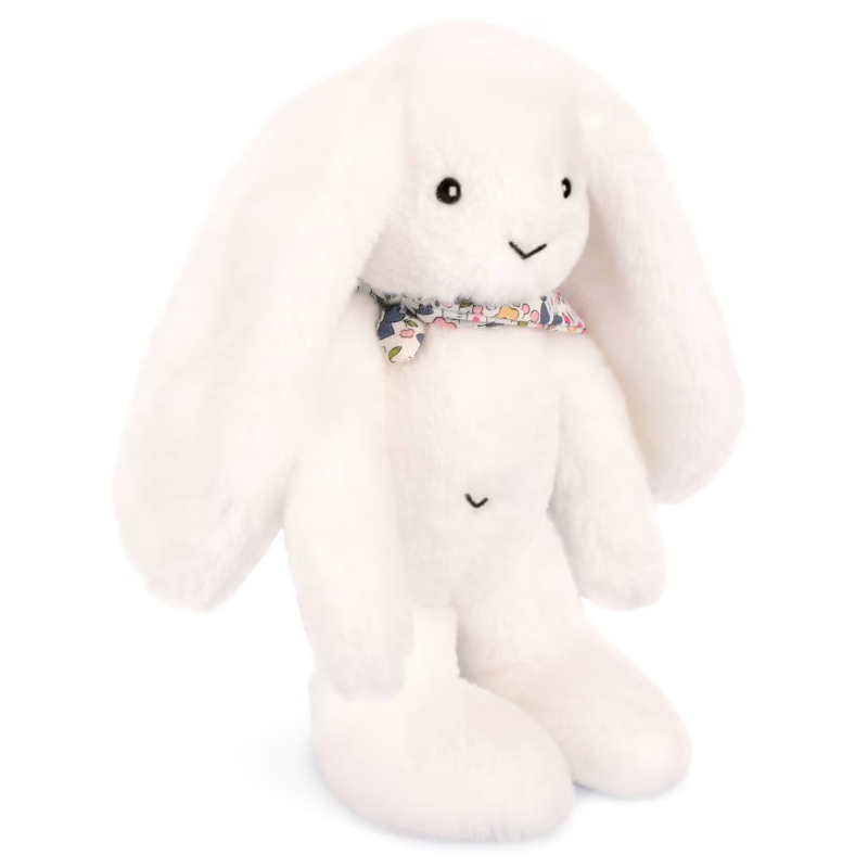 DOUDOU - pluszowy królik Lapin Fleurette, biały / Doudou et Compagnie