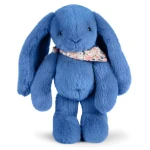 DOUDOU - pluszowy królik Lapin Fleurette, niebieski / Doudou et Compagnie
