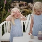 Gryzak silikonowy i grzechotka 2w1 Daisy Dusty Rose / Mushie