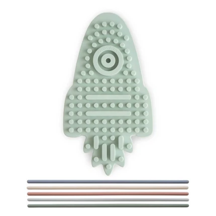 Tablica sensoryczna, labirynt, przeplatanka Rakieta / Mushie