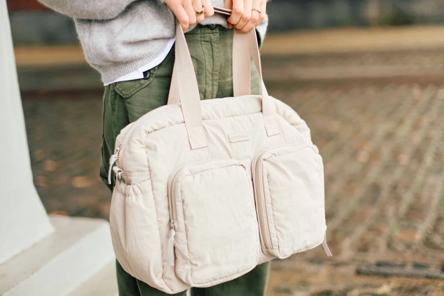 Torba do wózka + mała torebka Mellow Beige / Childhome
