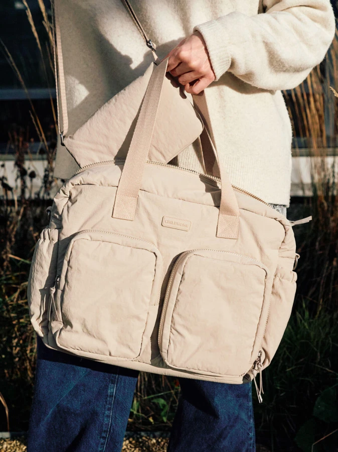Torba do wózka + mała torebka Mellow Beige / Childhome