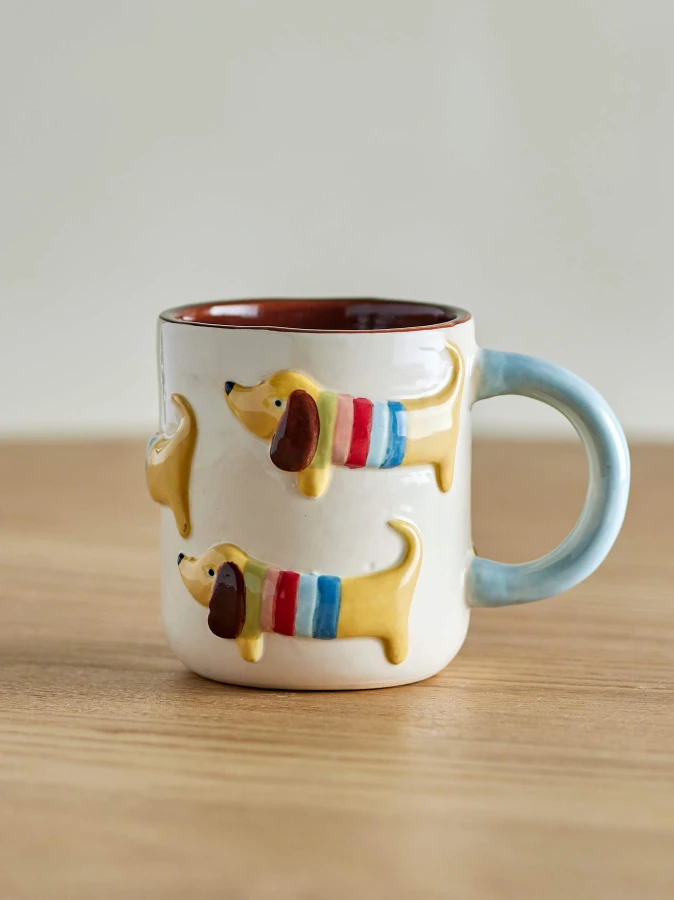 Dziecięcy kubek z kamionki Charlie - Multi / Bloomingville Mini