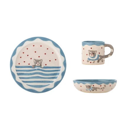 Zestaw zastawy stołowej z kamionki - Mille / Bloomingville Mini