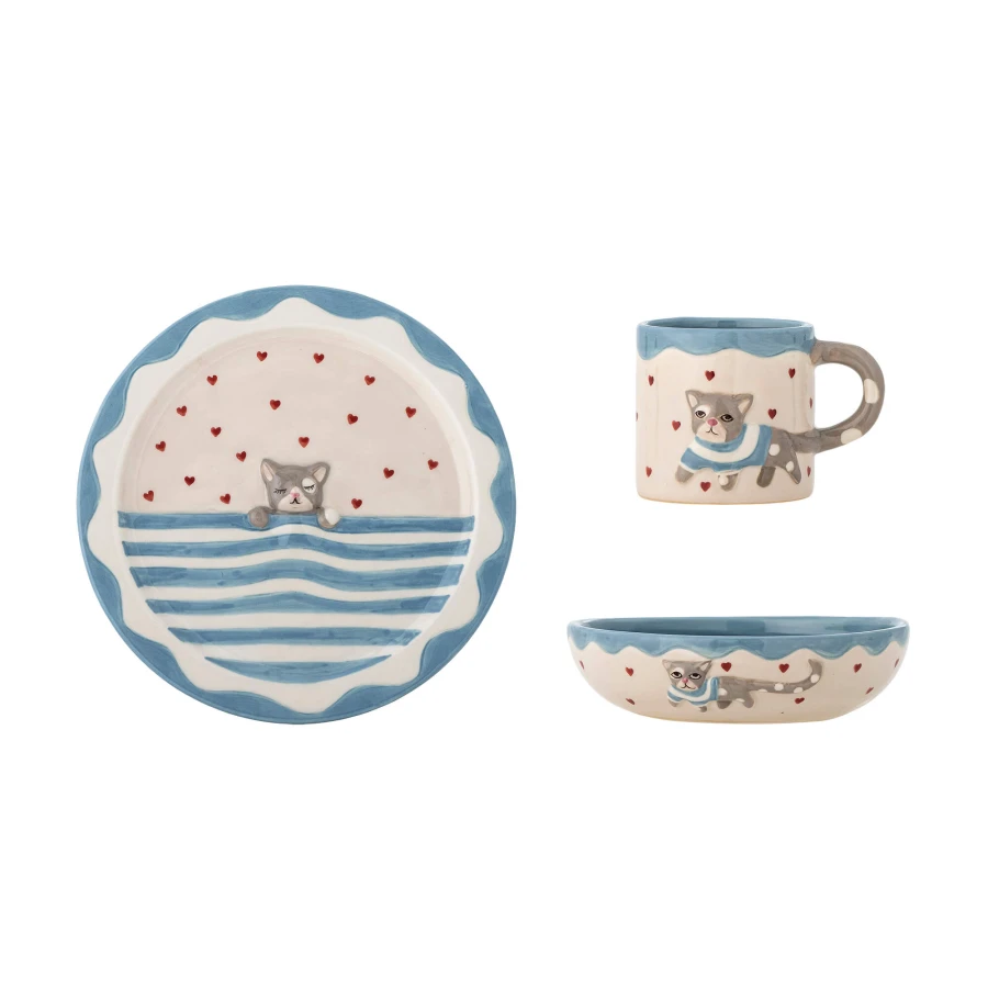 Zestaw zastawy stołowej z kamionki - Mille / Bloomingville Mini