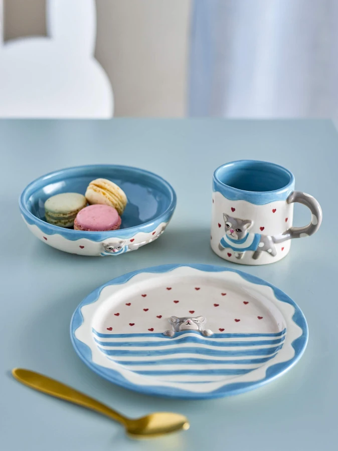 Zestaw zastawy stołowej z kamionki - Mille / Bloomingville Mini