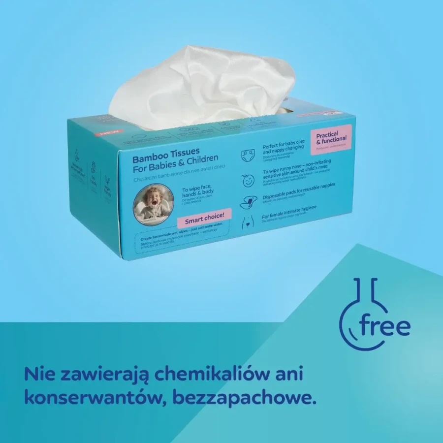 Suche chusteczki bambusowe dla niemowląt i dzieci 100 szt. / Canpol babies