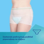 Wielorazowe majtki poporodowe, siateczkowe, białe 2szt. / Canpol babies
