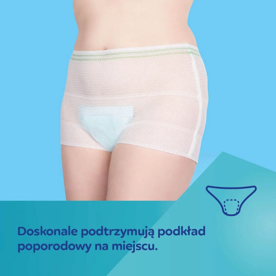 Wielorazowe majtki poporodowe, siateczkowe, białe 2szt. / Canpol babies