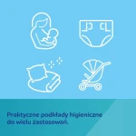 Wielofunkcyjne podkłady higieniczne 90x60cm z paskiem samoprzylepnym, 10szt. / Canpol babies
