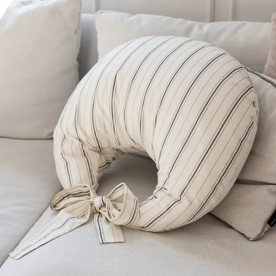 Poduszka do karmienia - Cream stripe / Sebra