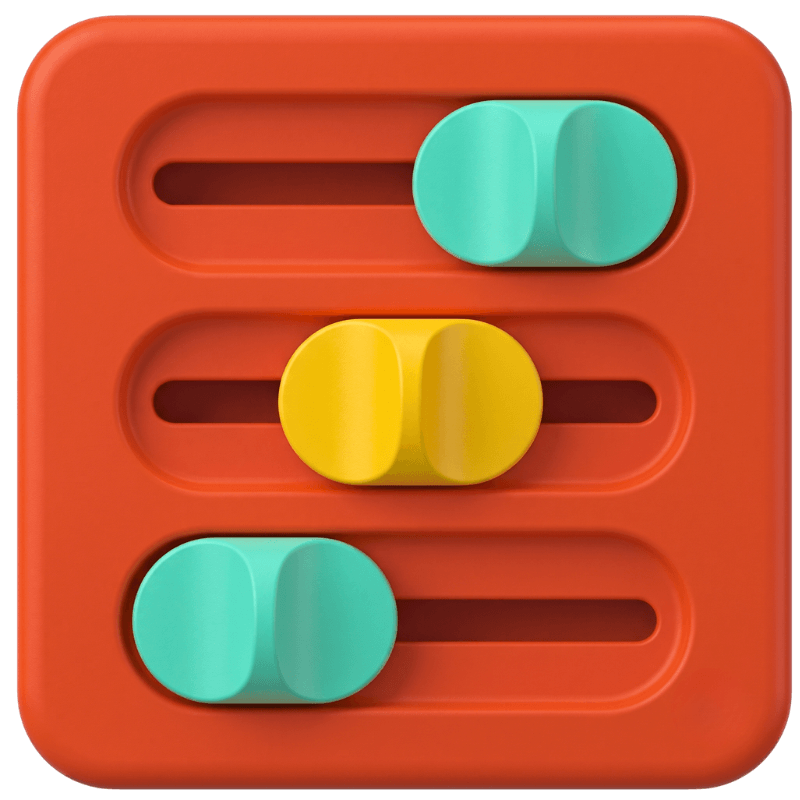 Sensoryczny Kwadrat. PlayTab. Suwaki / Fat Brain Toys