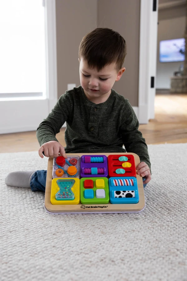 PlayTab Sensoryczne Kwadraty - Zestaw 6 z Gąsienicą / Fat Brain Toys