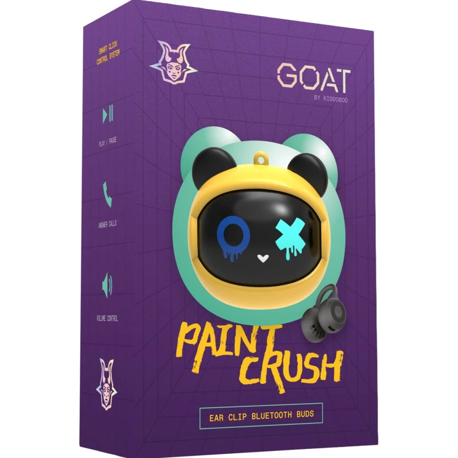 GOAT Earbuds Paintcrush słuchawki bezprzewodowe z etui i wisiorkiem / Kiddoboo