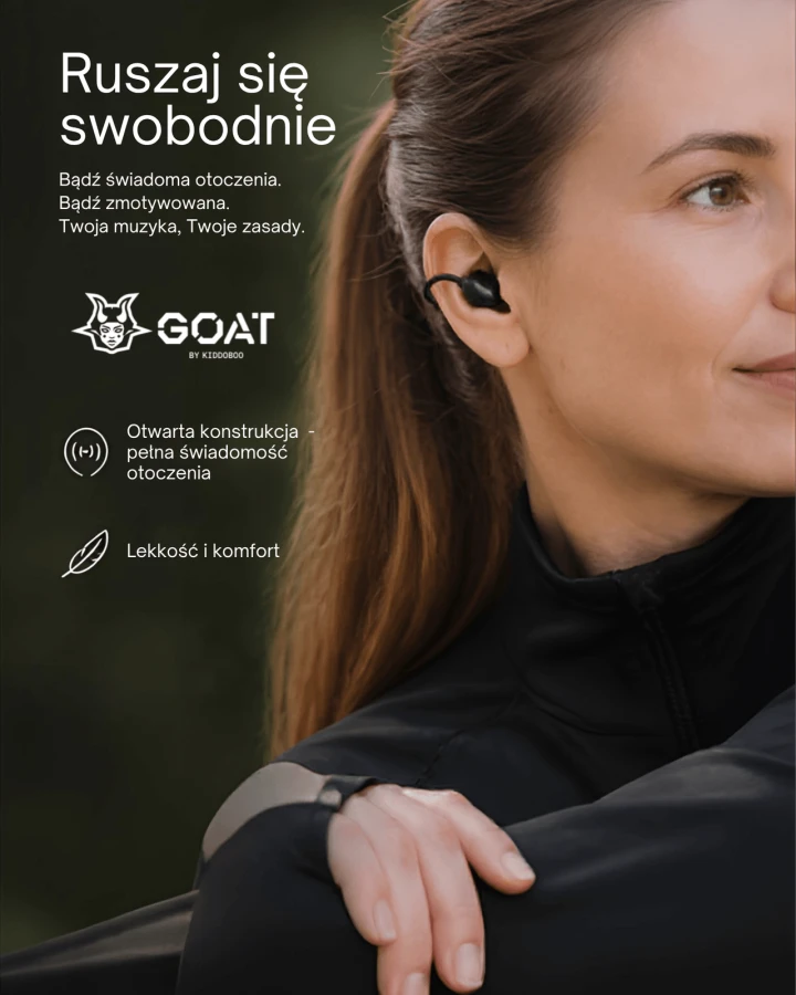 GOAT Earbuds Paintcrush słuchawki bezprzewodowe z etui i wisiorkiem / Kiddoboo