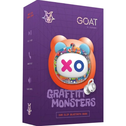 GOAT Earbuds Graffiti słuchawki bezprzewodowe z etui i wisiorkiem / Kiddoboo
