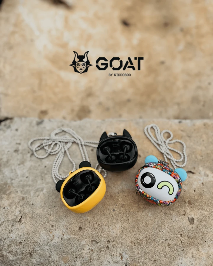 GOAT Earbuds Graffiti słuchawki bezprzewodowe z etui i wisiorkiem / Kiddoboo