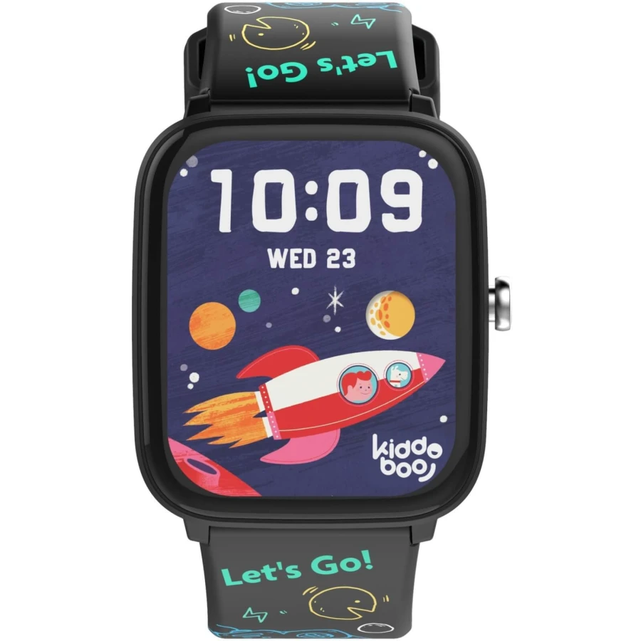 Smartwatch 2.0 krokomierz, gry, tarcze, pulsometr - Black, 6+ / Kiddoboo