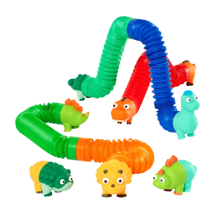 Akordeonowe rurki sensoryczne Li’l Dino Buddies - DINOZAURY / Battat