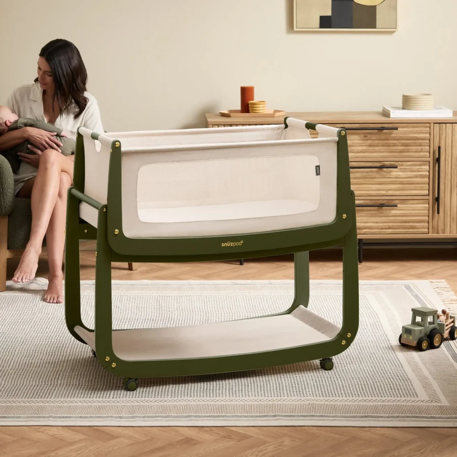 Wielofunkcyjne łóżeczko dostawne SnuzPod5 - Olive / Snuz