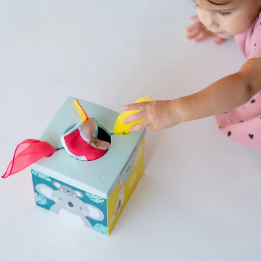 Sensoryczne pudełko edukacyjne z chusteczkami Koala Kimmy / Taf Toys