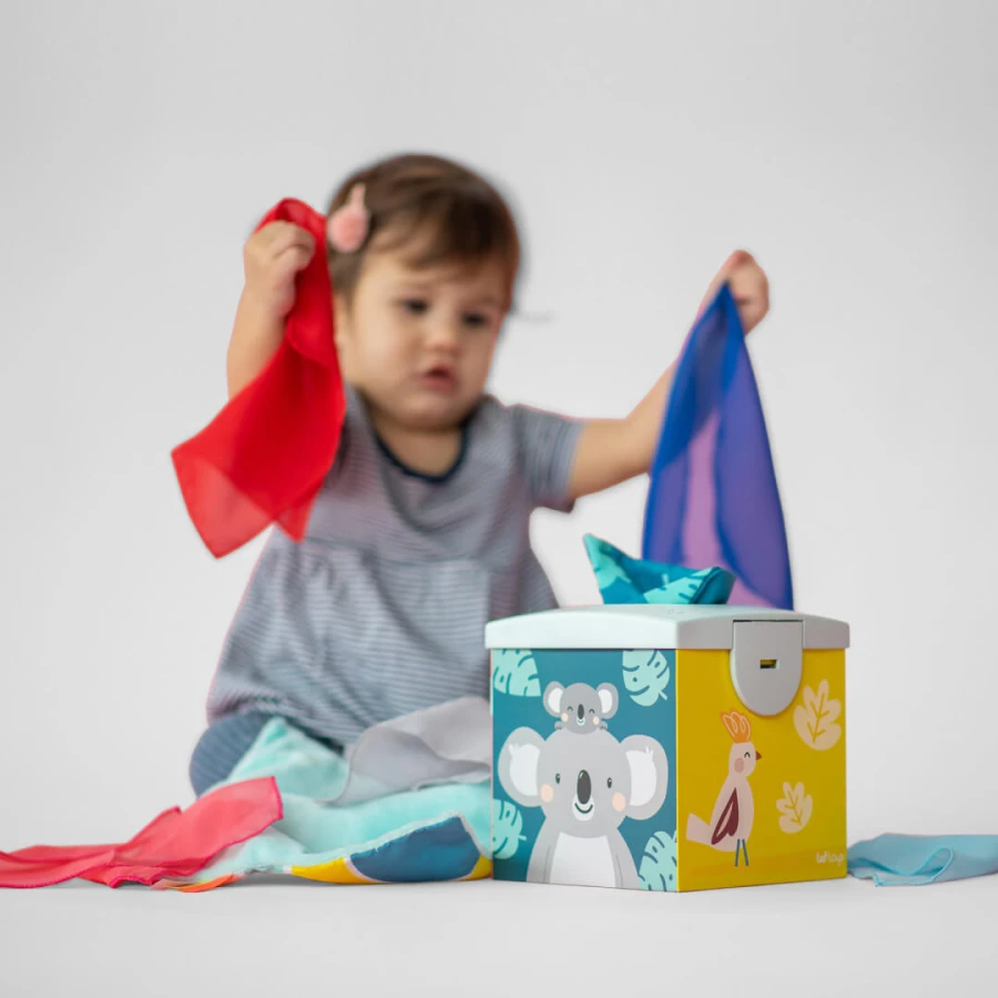 Sensoryczne pudełko edukacyjne z chusteczkami Koala Kimmy / Taf Toys
