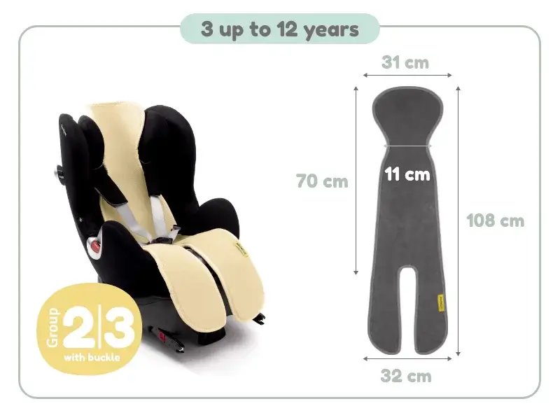 Wkładka antypotowa do fotelika 15-36kg (z wycięciem na pas krokowy) - Shell / AeroMoov