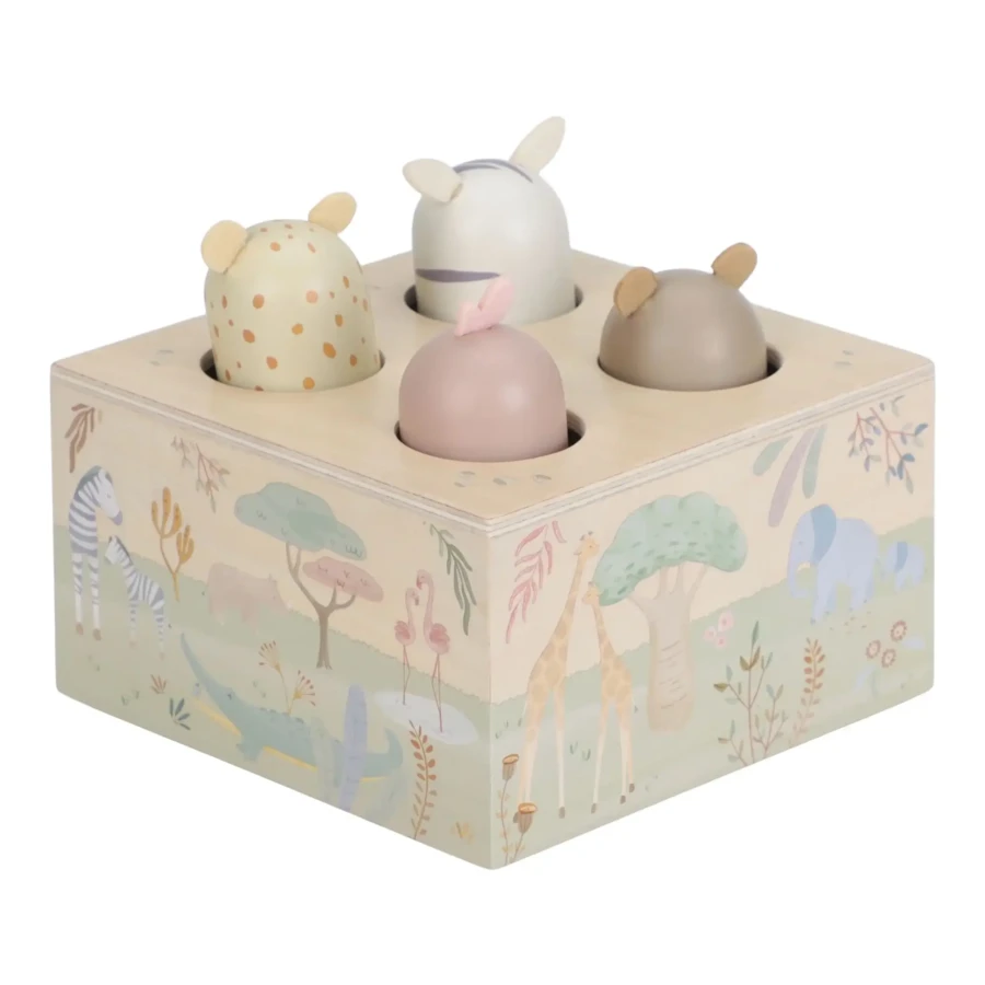 Drewniana zabawka pop-up Safari Friends FSC / Little Dutch
